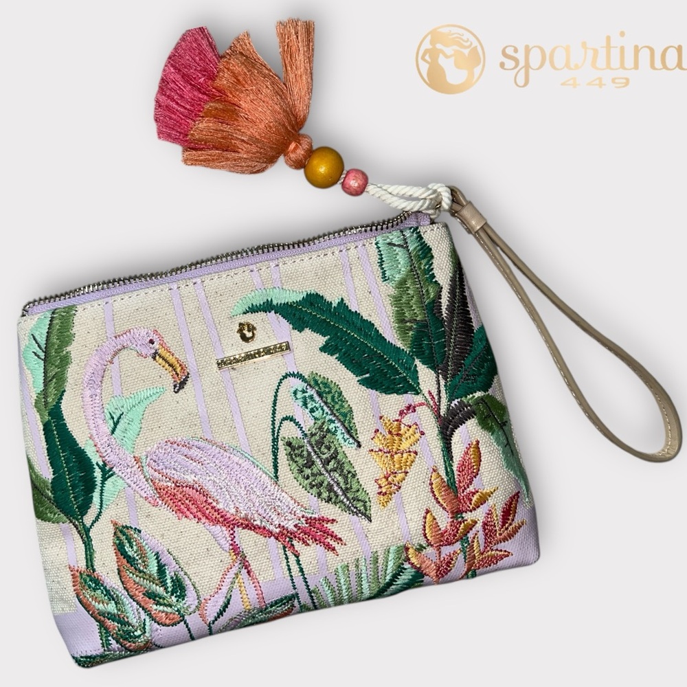 Spartina 449 Tropic Flamingo Carina Wrislet Clutch purse